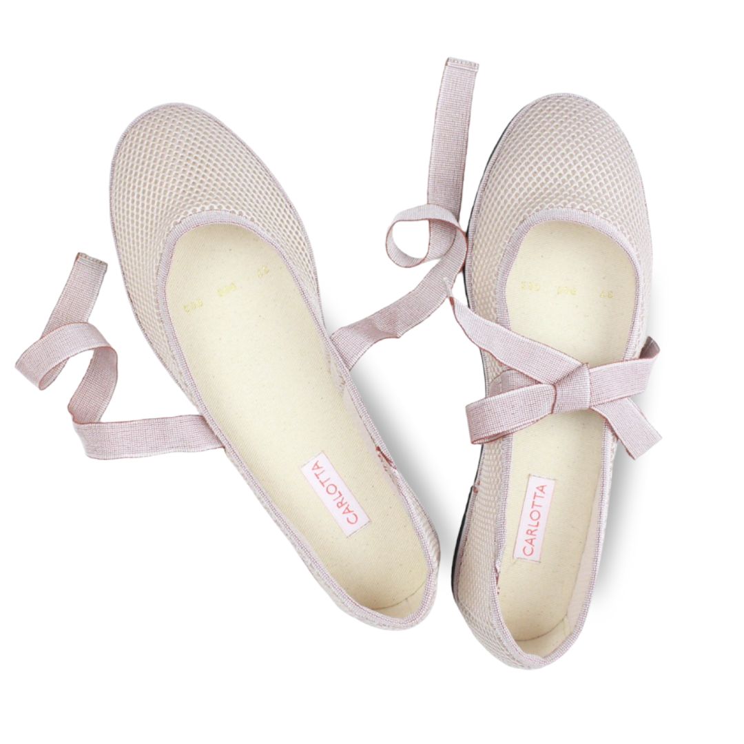 Ballerina con Lazos Mesh Soft Pink