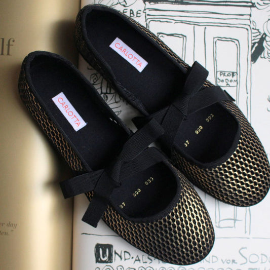 Ballerina con Lazos Red Oro