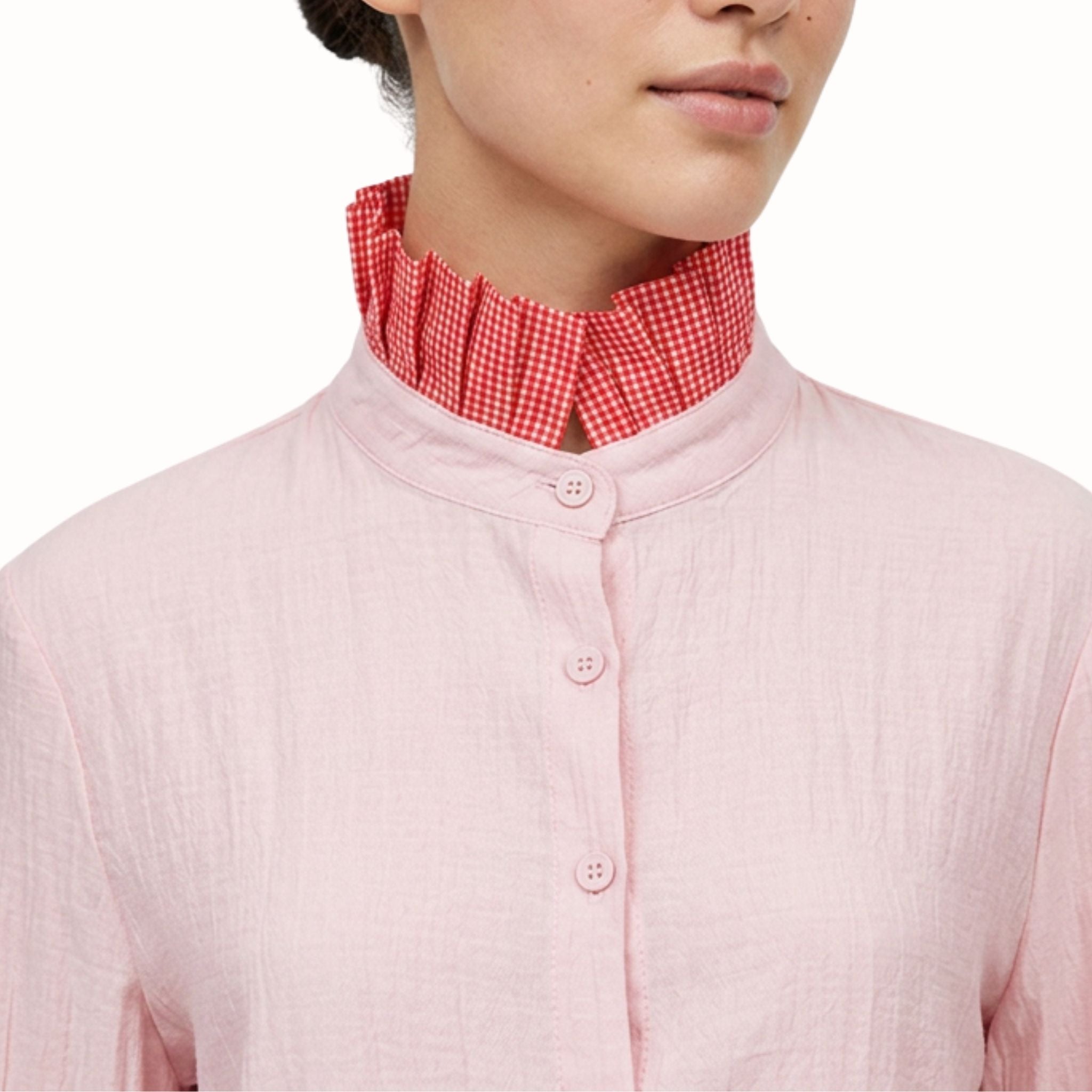 Camisa Rosa con Rojo