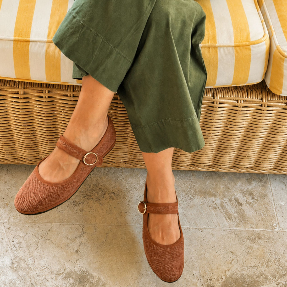 Mary Jane Canvas Terracotta – Carlotta