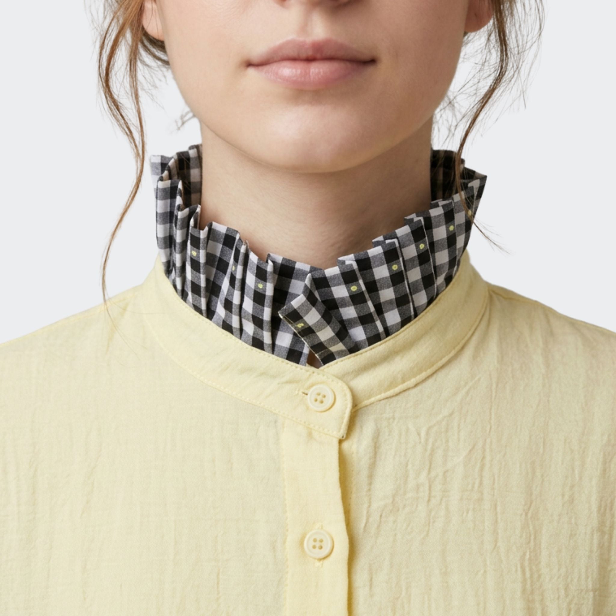 Camisa Amarilla con Vichy Negro