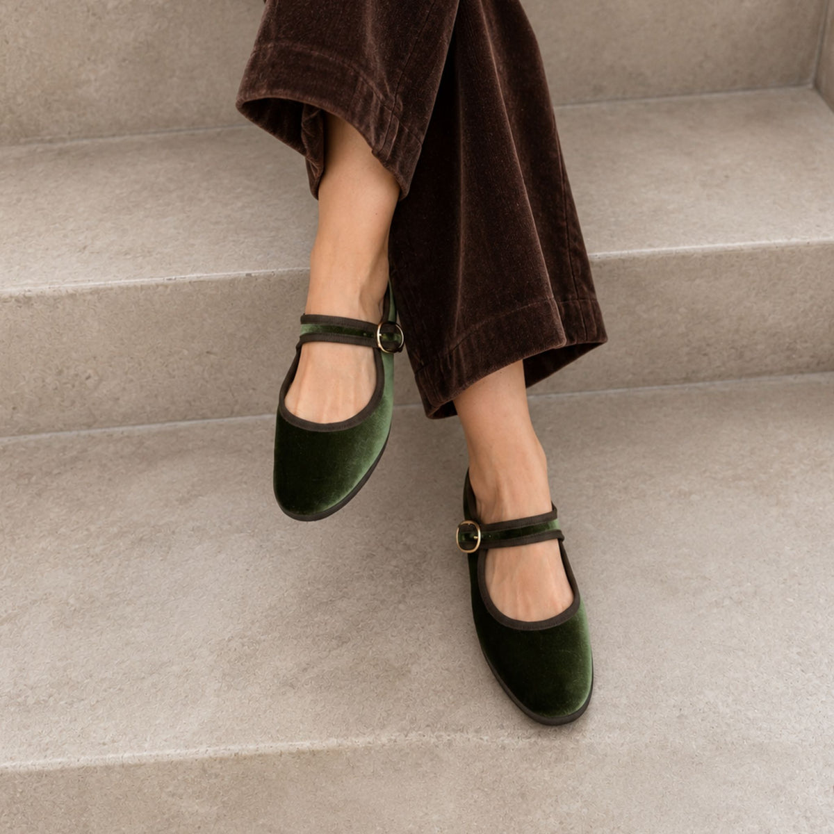 Mary Jane Terciopelo Verde – Carlotta