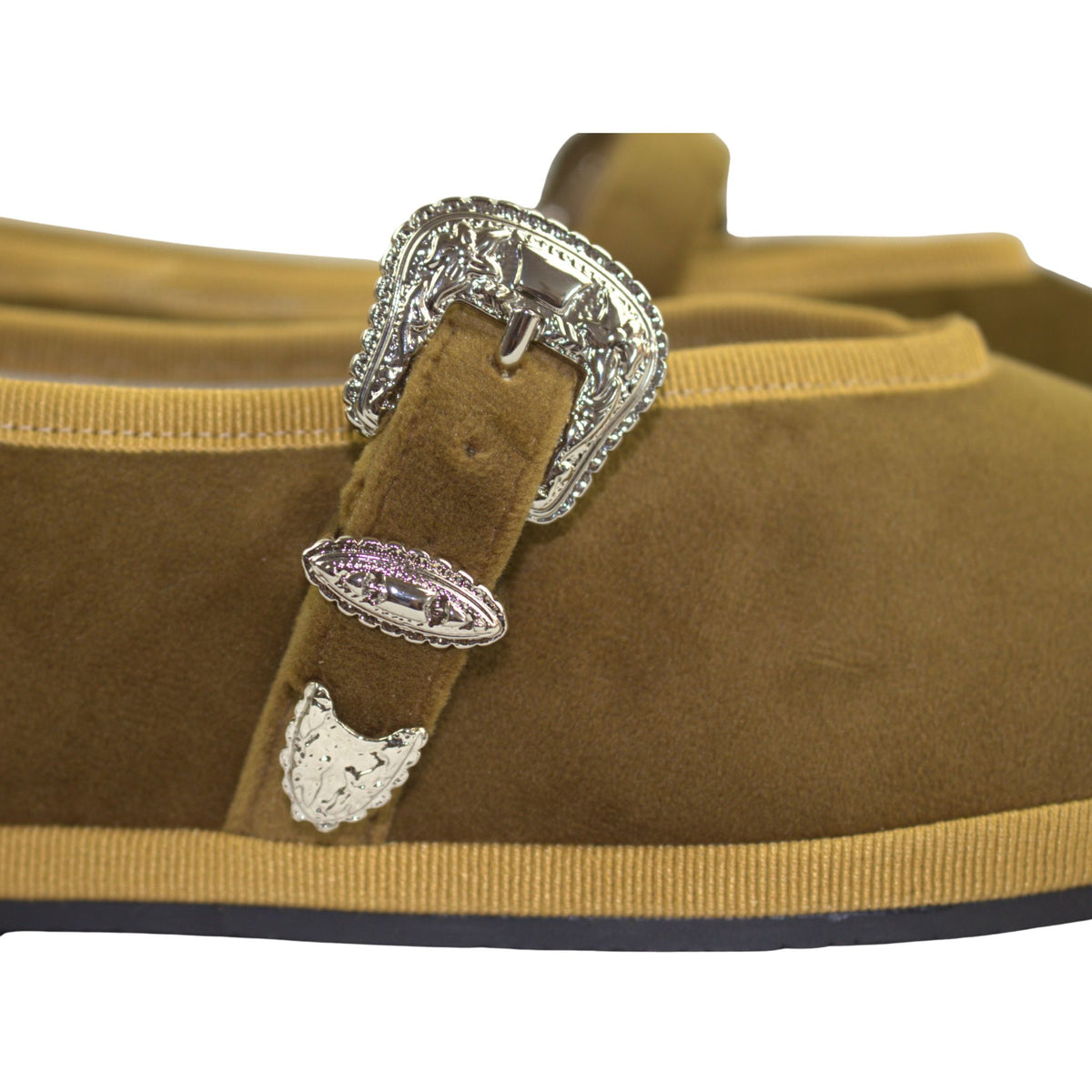 Flats Camel con Hebilla Western – Carlotta