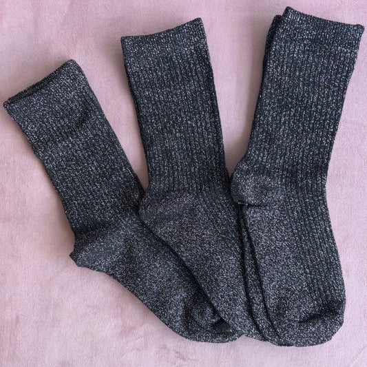 Calcetin Lurex Morado