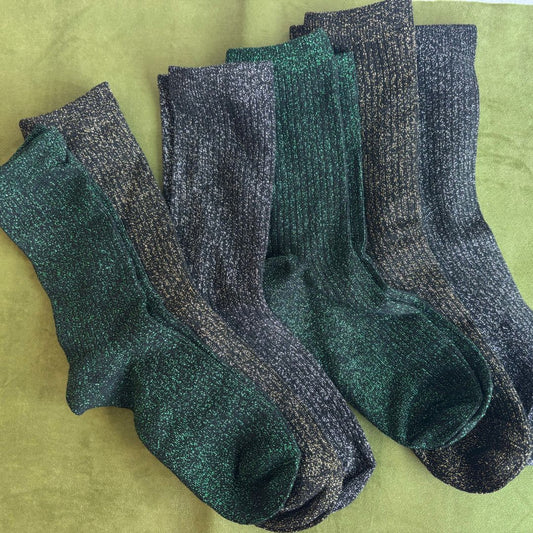 Calcetin Lurex Verde