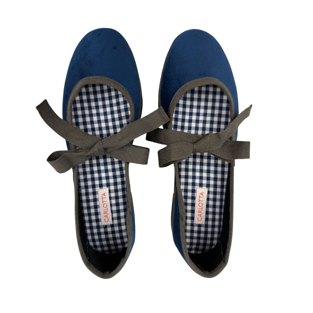 Ballerina con Lazos Navy