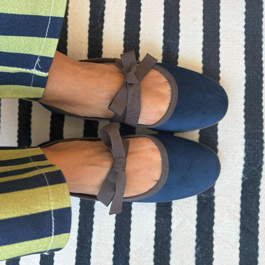Ballerina con Lazos Navy