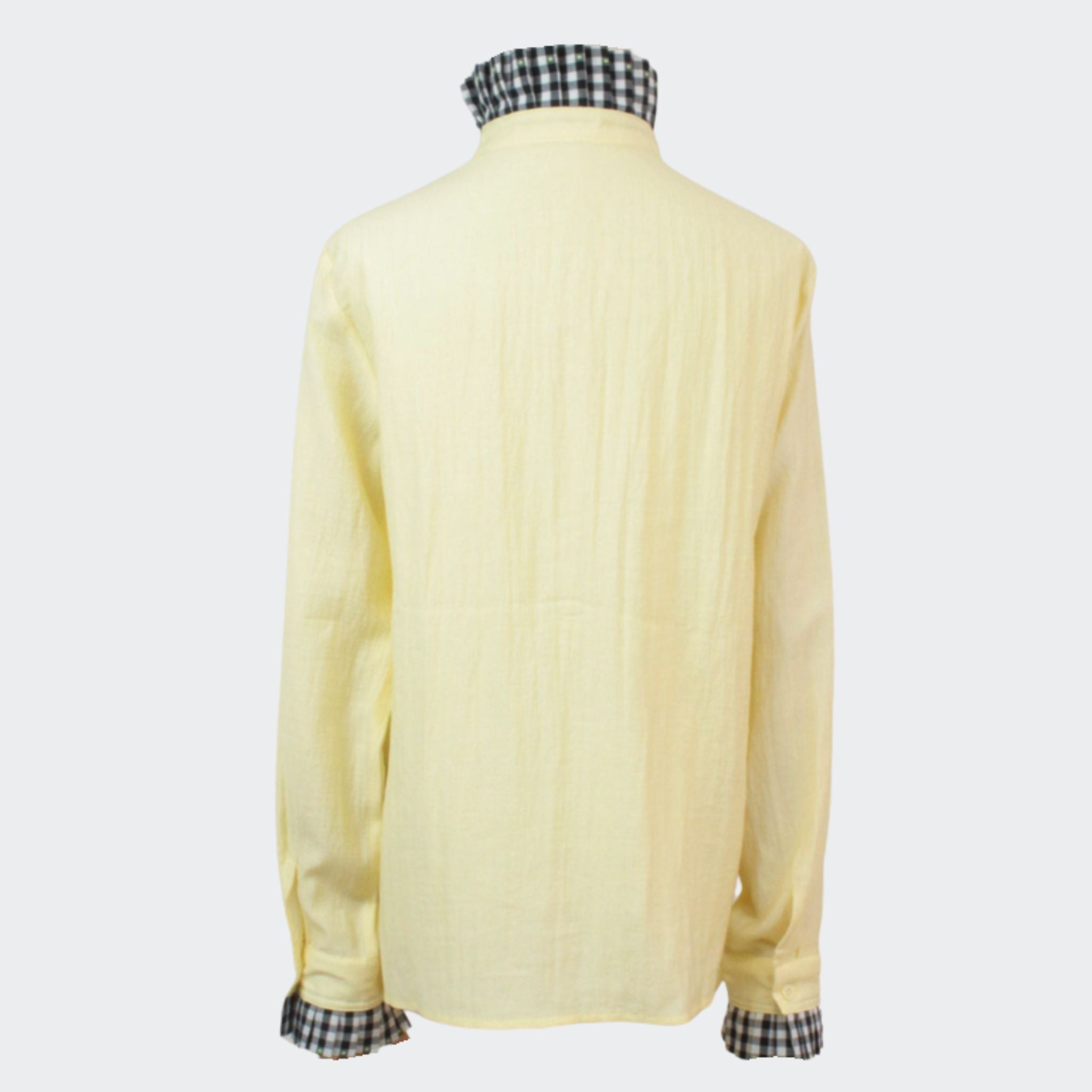Camisa Amarilla con Vichy Negro