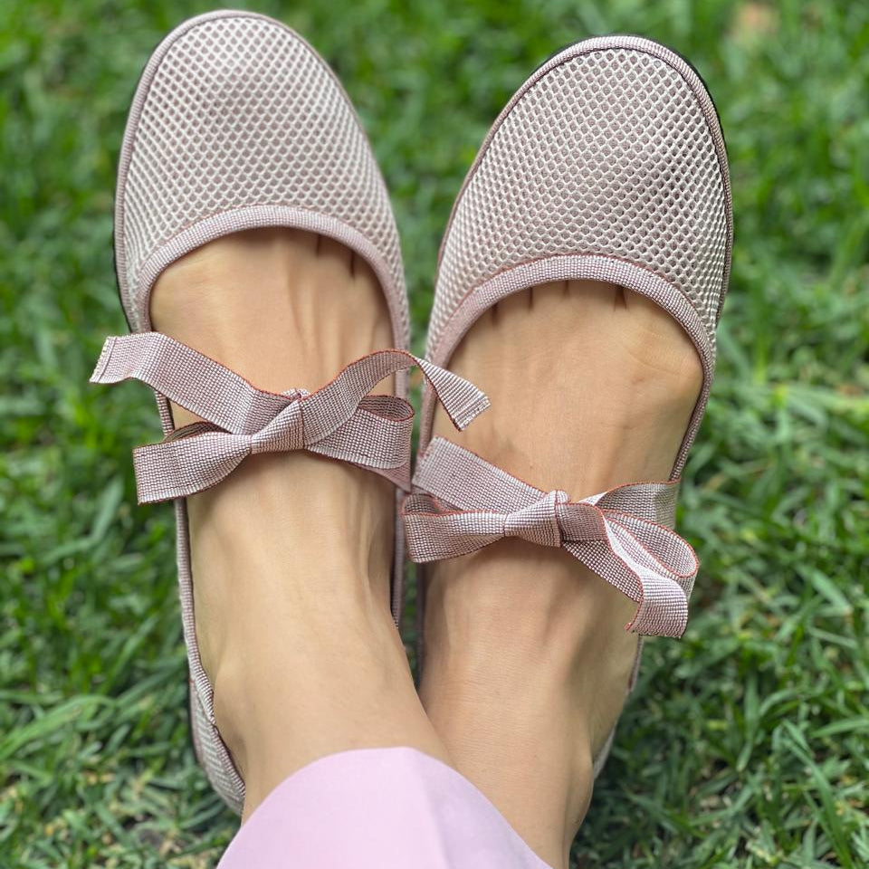 Ballerina con Lazos Mesh Soft Pink
