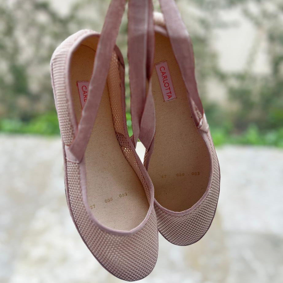Ballerina con Lazos Mesh Soft Pink