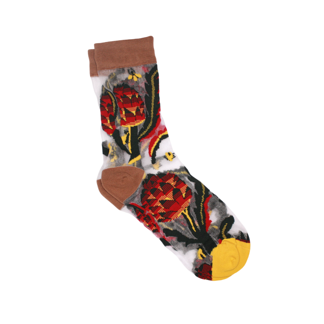 Calcetines Media con Estampado Rojo
