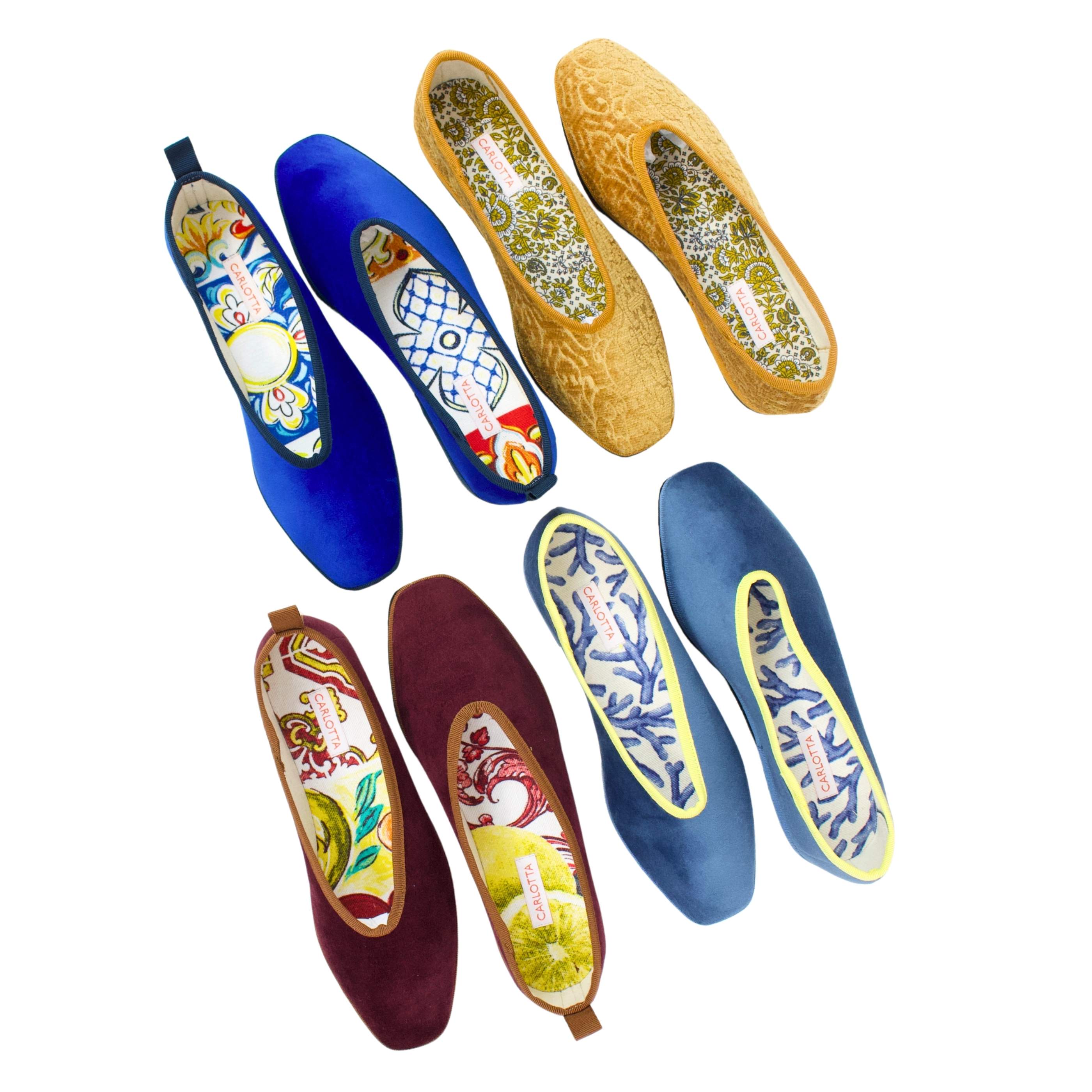 Detalle del perfil de los Flats Brocado Ocre.