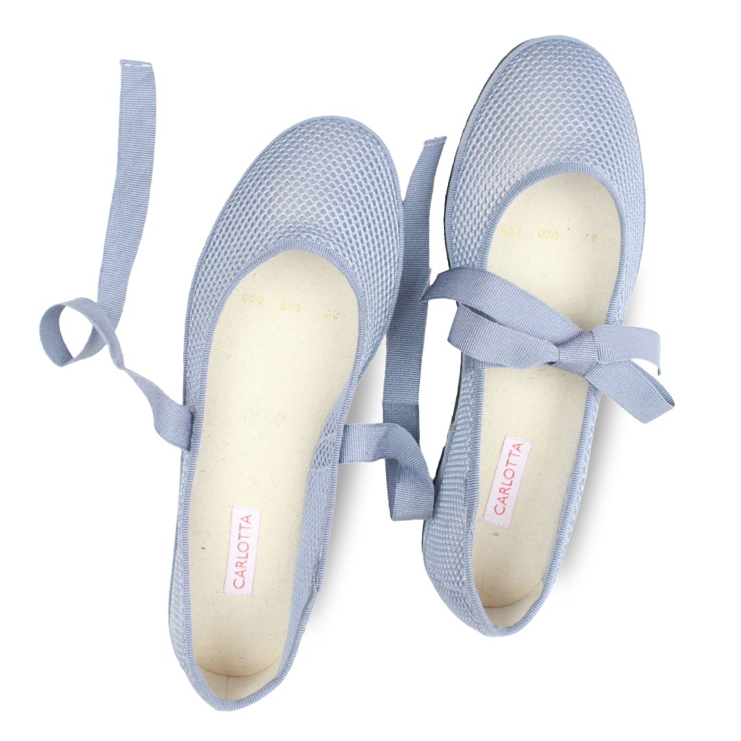 Ballerina con Lazos Mesh Light Blue