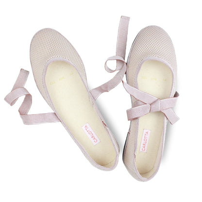 Ballerina con Lazos Mesh Soft Pink