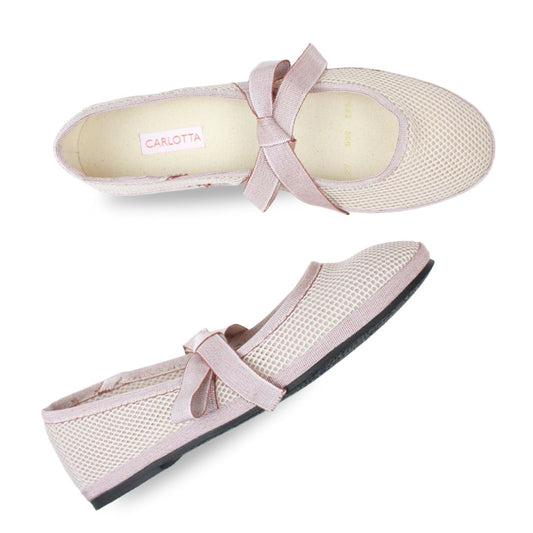Ballerina con Lazos Mesh Soft Pink