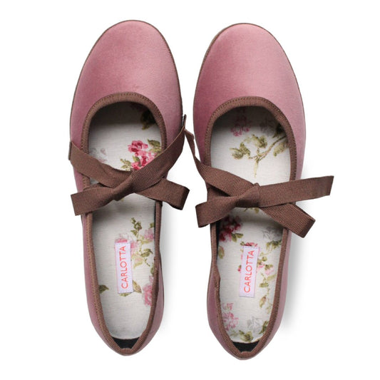 Ballerina con Lazos Rosa Antiguo