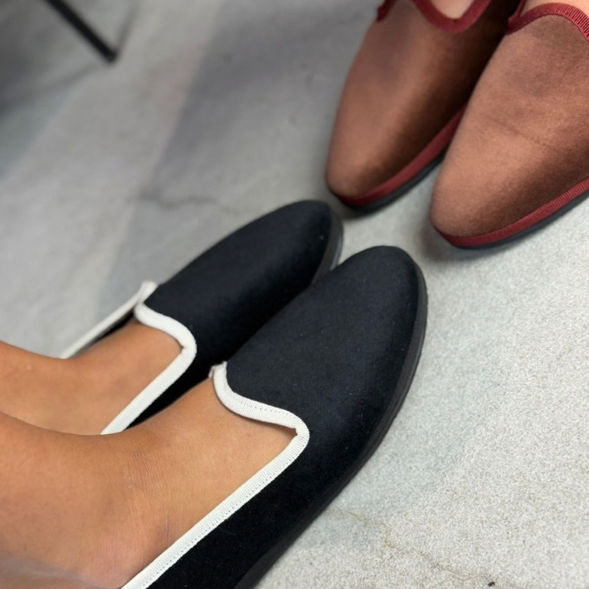 Slippers Negro Marfil – Carlotta