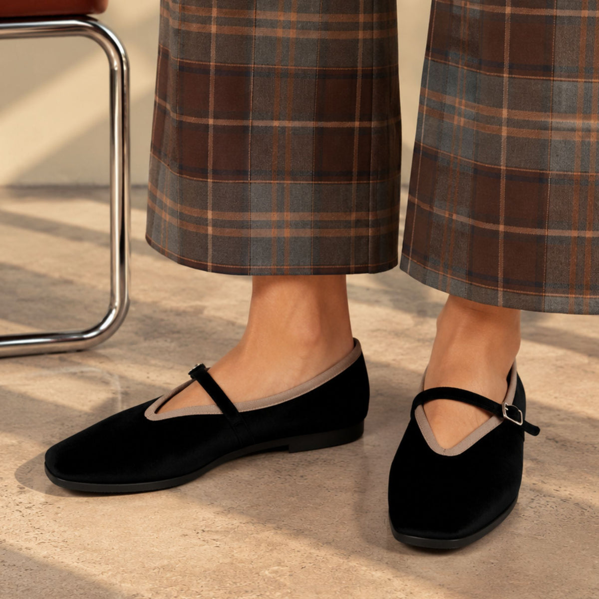 Flats Eugenia Negro Greige