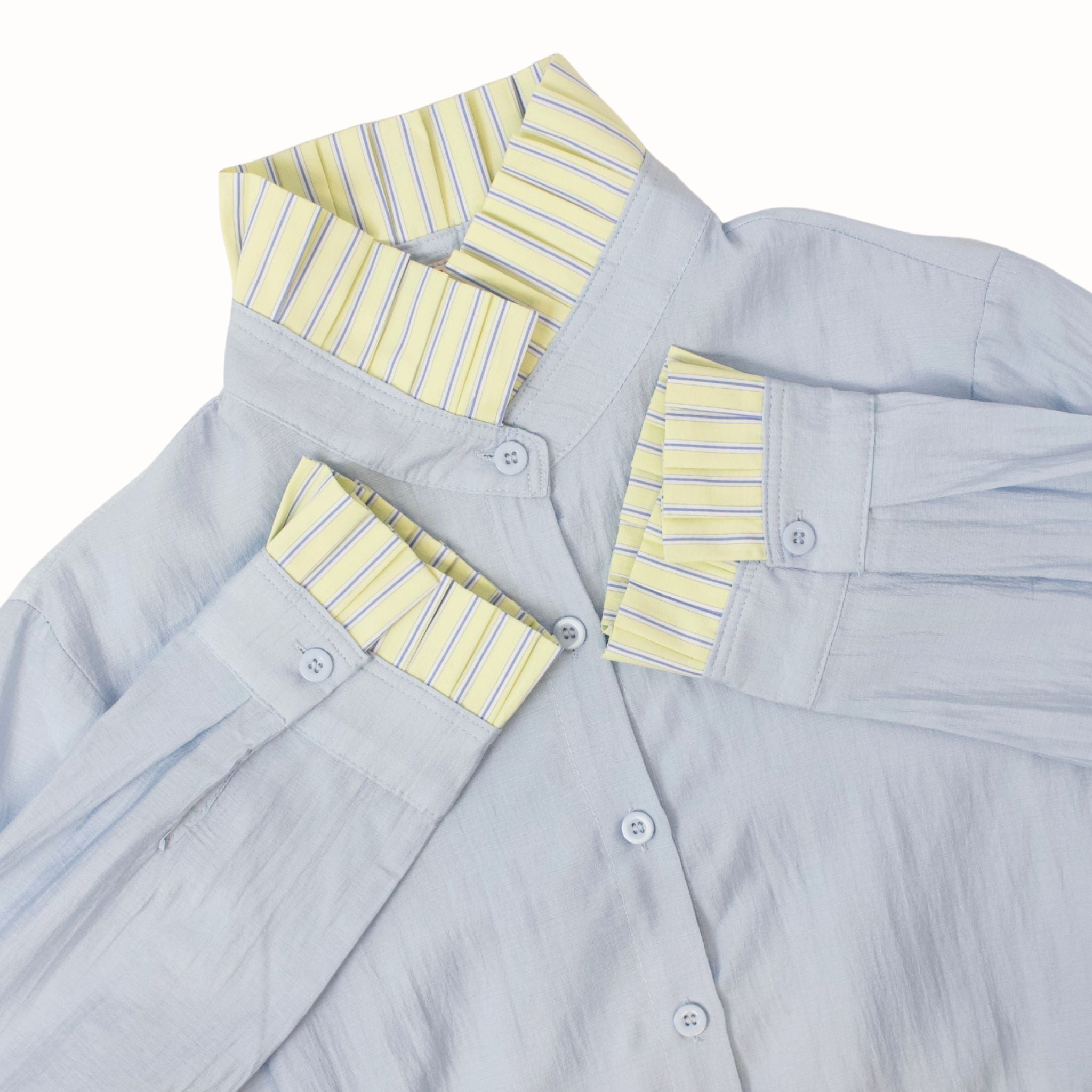 Camisa Azul con Amarillo