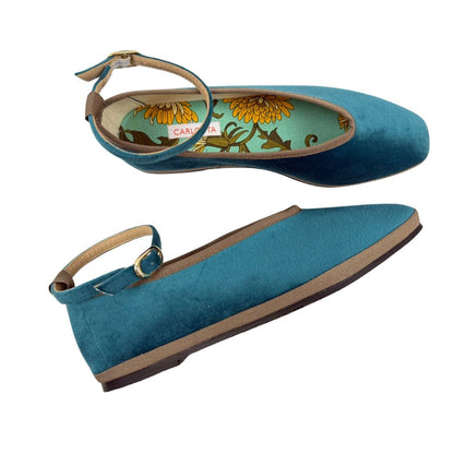 Flats Teal Capri
