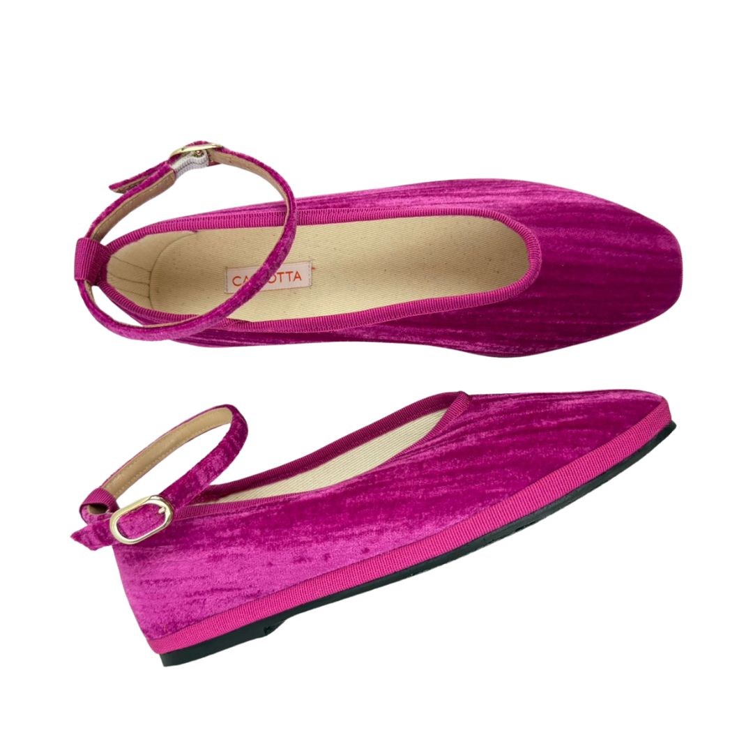Flats Fuxia Crinkle