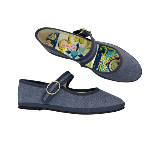 Mary Jane Jeans Azul