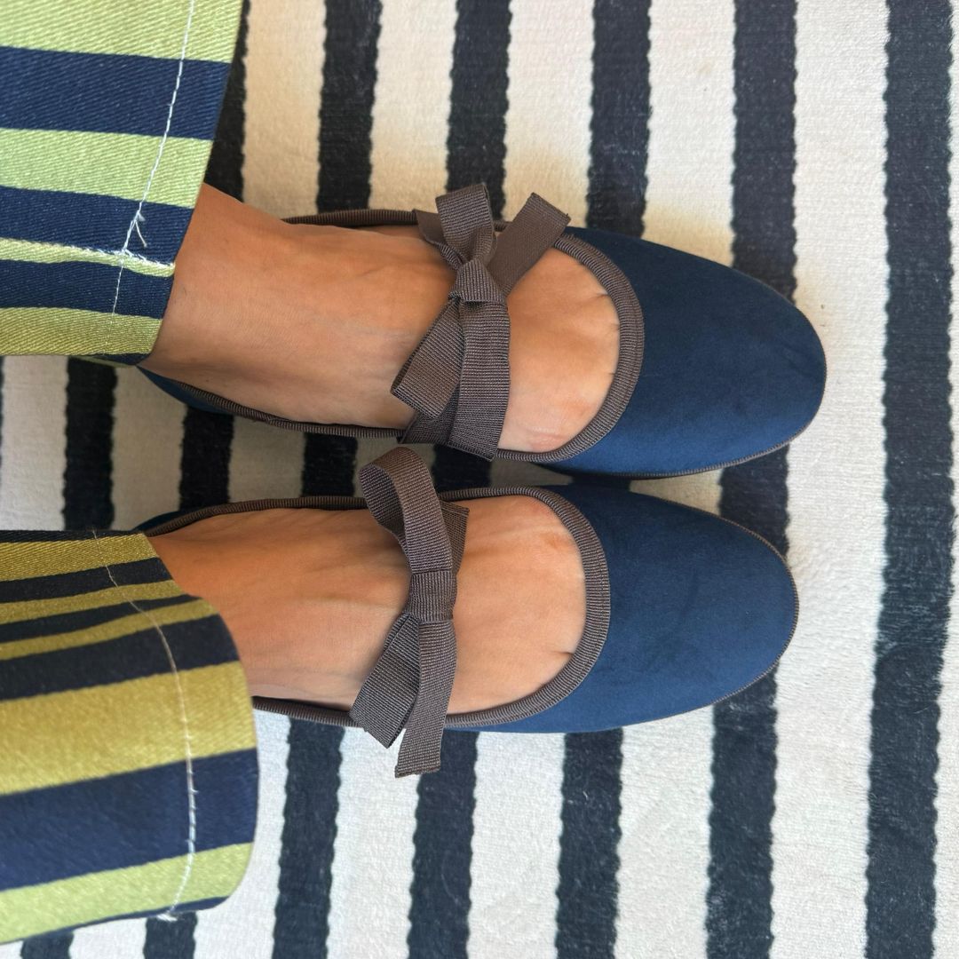 Ballerina con Lazos Navy