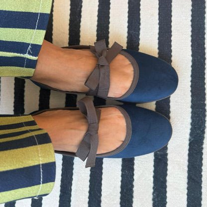 Ballerina con Lazos Navy