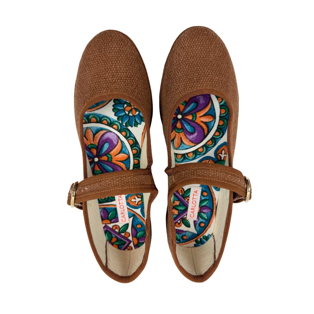 Mary Jane Canvas Terracotta