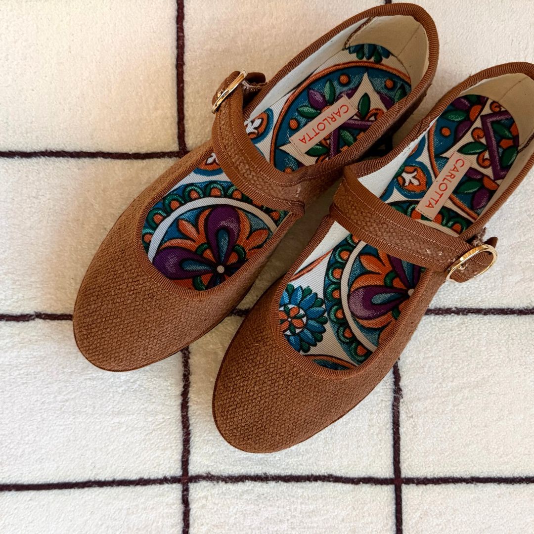 Mary Jane Canvas Terracotta